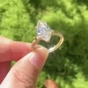 3 Carat Marquise Solitaire Lab Grown Diamond Ring, VS1 Clarity