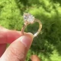 3 Carat Marquise Solitaire Lab Grown Diamond Ring, VS1 Clarity
