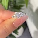 3 Ct Oval Cut Lab Grown Diamond Ring, Statement Piece