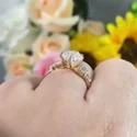 3 Ct Oval Cut Lab Grown Diamond Ring, Statement Piece
