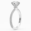 1.50 Carat Round Solitaire LGD Ring, 6-Prong Setting, Platinum