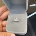 1.50 Carat Round Solitaire LGD Ring, 6-Prong Setting, Platinum