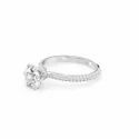 1.50 Carat Round Solitaire LGD Ring, 6-Prong Setting, Platinum