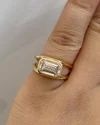 2.50 Ct Emerald Cut Lab Grown Diamond Low Profile Ring