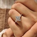 6 Ct Emerald Cut Lab Grown Diamond Ring, Bezel Set