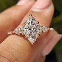 6 Ct Emerald Cut Lab Grown Diamond Ring, Bezel Set