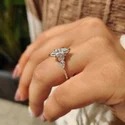 6 Ct Emerald Cut Lab Grown Diamond Ring, Bezel Set