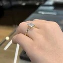 1.50 Ct Emerald Cut Lab Grown Diamond Ring, Bezel Set