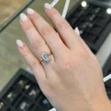 1.50 Ct Emerald Cut Lab Grown Diamond Ring, Bezel Set