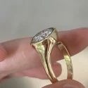 2.50 Carat Bezel Setting Round Lab Grown Diamond Ring, Exhibition Piece