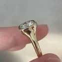2.50 Carat Bezel Setting Round Lab Grown Diamond Ring, Exhibition Piece
