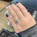 Cushion Cut Three Stone Engagement Ring, 2.50 Ct Total Weight
