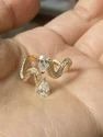 Pear Shape Lab Grown Diamond Ring, 3 Ct Center, Rose Gold