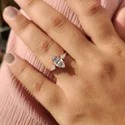 Marquise Cut Three Stone Lab Grown Diamond Ring, Modern Style