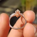 Marquise Cut Three Stone Lab Grown Diamond Ring, Modern Style