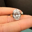 3 Ct Oval Cut Lab Grown Diamond Ring, Statement Piece