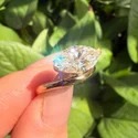 Marquise Shape Lab Grown Diamond Ring, 2 Ct Center, Yellow Gold