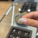 2.80 Ct Total Weight Three Stone Lab Grown Diamond Ring, Oval Cut