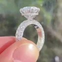 3.00 Ct Round Lab Created Diamond Engagement Ring, 10K White Gold