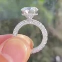 3.00 Ct Round Lab Created Diamond Engagement Ring, 10K White Gold