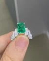 Radiant Cut Center with Trillion Sides Lab Grown Diamond Ring