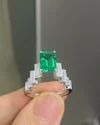 Radiant Cut Center with Trillion Sides Lab Grown Diamond Ring