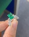 Radiant Cut Center with Trillion Sides Lab Grown Diamond Ring