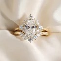 Square Radiant Cut LGD Ring, 1.50 Ct, 14K Gold