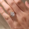 Square Radiant Cut LGD Ring, 1.50 Ct, 14K Gold