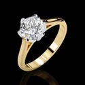 1.40 Carat DEF, VVS Lab Grown Diamond Ring in 14K Yellow Gold