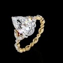 Lab Grown Diamond Ring with 18K 14k White Gold