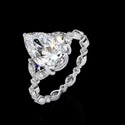 Lab Grown Diamond Ring with 18K 14k White Gold