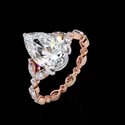 Lab Grown Diamond Ring with 18K 14k White Gold