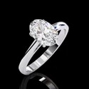2.56 Ct Lab Grown Diamond DIAMOND RING, 14k Yellow Gold Stud, Anniversary Gift For Wife