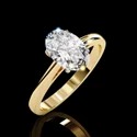 2.56 Ct Lab Grown Diamond DIAMOND RING, 14k Yellow Gold Stud, Anniversary Gift For Wife
