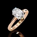 2.56 Ct Lab Grown Diamond DIAMOND RING, 14k Yellow Gold Stud, Anniversary Gift For Wife