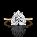 3 Carat Lab Grown Diamond Ring with 18K White Gold