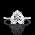 3 Carat Lab Grown Diamond Ring with 18K White Gold