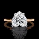3 Carat Lab Grown Diamond Ring with 18K White Gold