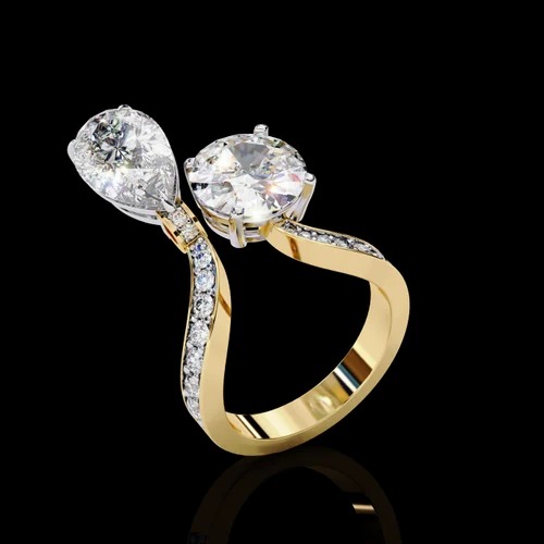 3 carats Solitaire Lab Grown Ring Pear Shape E VS1 IGI Certified