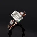 Lab Grown Diamond Ring with 18K 14k White Gold