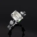 Lab Grown Diamond Ring with 18K 14k White Gold