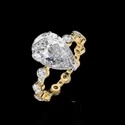 3 carats Lab Grown Solitaire ring with Diamond Band