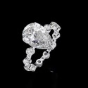 3 carats Lab Grown Solitaire ring with Diamond Band