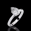2.56 Ct Lab Grown Diamond DIAMOND RING, 14k Yellow Gold Stud, Anniversary Gift For Wife