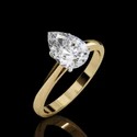 2.56 Ct Lab Grown Diamond DIAMOND RING, 14k Yellow Gold Stud, Anniversary Gift For Wife