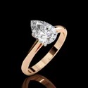 2.56 Ct Lab Grown Diamond DIAMOND RING, 14k Yellow Gold Stud, Anniversary Gift For Wife