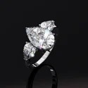 4.25ct Pear E VS1 CVD Lab Grown Diamonds , Lab Grown Diamond Jewellery