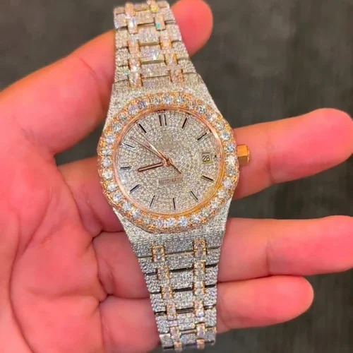 Top Quality Custom Watch for Men Iced out Lab Grown Watch Diamond Studded Hip Hop Diamond Jewelry