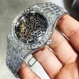 Hip Hop Customized Iced out Lab Grown Diamond Watch for Men VVS Diamond Watch Gift